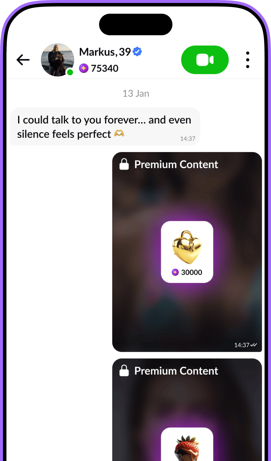 LiveBalance app stream screen